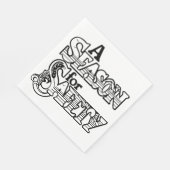Serviette En Papier Saison de sécurité Motivation noir et blanc (Coin)