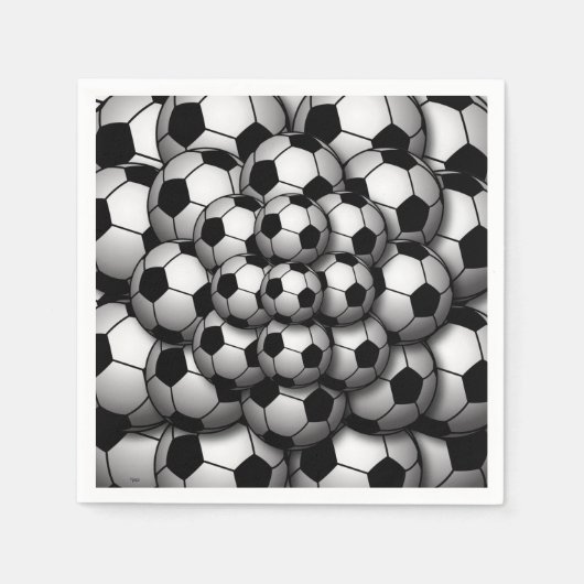 Serviette En Papier Saison de soccer serviettes (Devant)