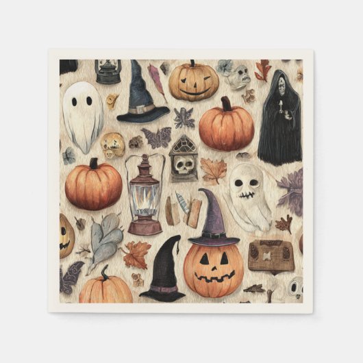 Serviette En Papier Saison éffrayante - Halloween Papier serviettes (Devant)