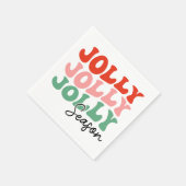 Serviette En Papier Saison Jolly Jolly Saison Retro Typographie de vac (Coin)