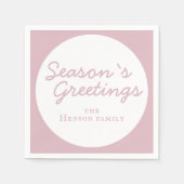 Serviette En Papier Saison rose moderne`Vacances Script (Devant)