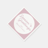 Serviette En Papier Saison rose moderne`Vacances Script (Coin)