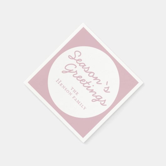 Serviette En Papier Saison rose moderne`Vacances Script (Coin)