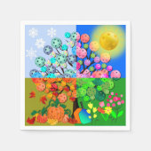 Serviette En Papier Saison Toujours Pickleball hiver printemps été aut (Devant)