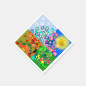 Serviette En Papier Saison Toujours Pickleball hiver printemps été aut (Coin)