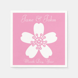 Serviette En Papier Sakura charmant dans des serviettes rose pétale