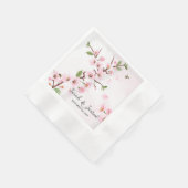 Serviette En Papier Sakura Japonaise Fleur de cerisier asiatique (Coin)