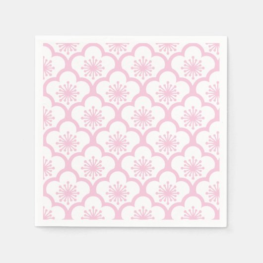 Serviette En Papier Sakura Light Pink - White (Devant)