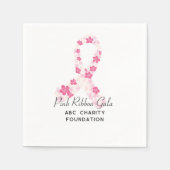 Serviette En Papier Sakura Pink Breast Cancer Fundraising QR Code (Devant)