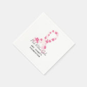 Serviette En Papier Sakura Pink Breast Cancer Fundraising QR Code (Coin)