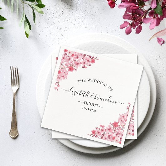 Serviette En Papier Sakura Wedding – Cherry Blossom Theme