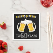 Serviette En Papier Salades et bières à 60 ans serviettes (En situation)