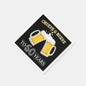 Serviette En Papier Salades et bières à 60 ans serviettes (Coin)