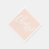 Serviette En Papier Salaire Moderne Calligraphie Mariage rose (Coin)