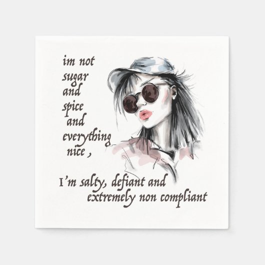 Serviette En Papier Salé et provocateur (Devant)