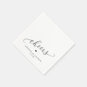 Serviette En Papier Salers Napkins Coeur Romantique Mariage moderne (Coin)