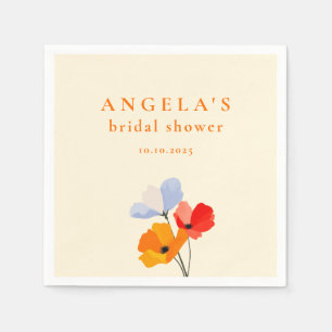Serviette En Papier Salle de Bain Fleurie Poppy Gras pour Mariage
