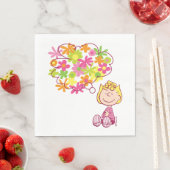 Serviette En Papier Sally pense aux fleurs (En situation)