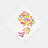 Serviette En Papier Sally pense aux fleurs (Coin)