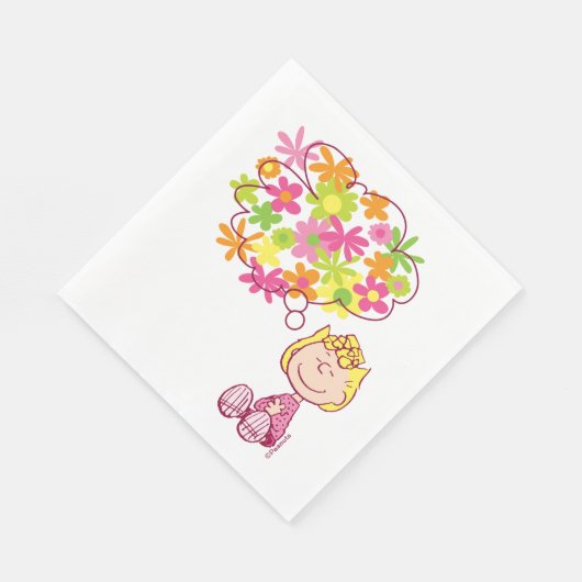 Serviette En Papier Sally pense aux fleurs (Coin)