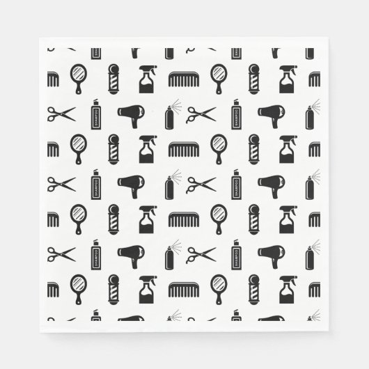 Serviette En Papier Salon & Barber Hairtravtern CUSTOM COLOR (Devant)