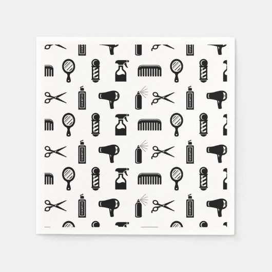 Serviette En Papier Salon & Barber Hairtravtern CUSTOM COLOR (Devant)
