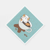 Serviette En Papier Salon de chat au café (Coin)