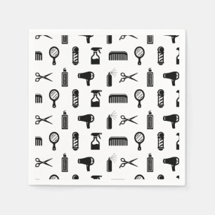 Serviette En Papier Salon et coiffeur Motif COULEUR PERSONNALISÉE