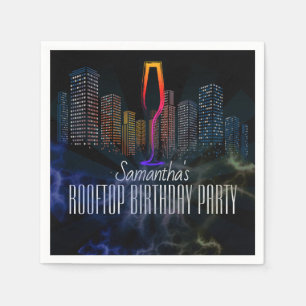 Serviette En Papier Salon sur le toit Vie nocturne Ouvert Sky Bar