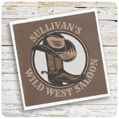 Serviette En Papier Salon Wild West personnalisé Western Cowboy