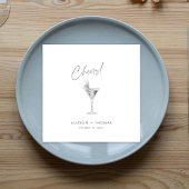 Serviette En Papier Salons d'argent personnalisés et Mariage de champa