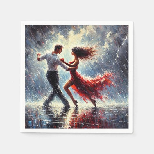 Serviette En Papier Salsa dance (Devant)