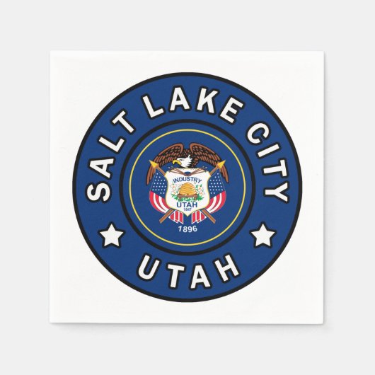 Serviette En Papier Salt Lake City Utah (Devant)