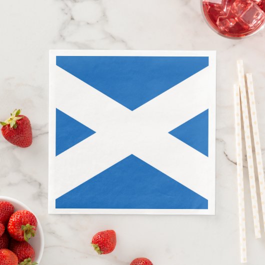 Serviette En Papier Saltire ~ Drapeau de l'Ecosse (En situation)