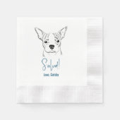 Serviette En Papier Salud ! Napkins Mariage de Boston Terrier (Devant)