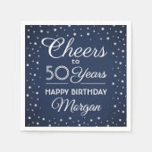 Serviette En Papier Salue chaque année Anniversaire Parties scintillan (Devant)