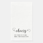 Serviette En Papier Salue Mariée À Être Mariage (Devant)
