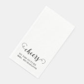 Serviette En Papier Salue Mariée À Être Mariage (Coin)
