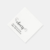 Serviette En Papier Salue Mariée À Être Mariage (Coin)