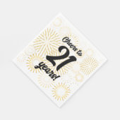 Serviette En Papier Salut à 21 ans ! (Coin)