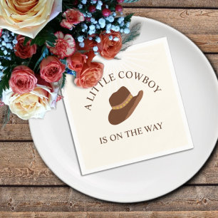 Serviette En Papier Salut Bébé ! Cowboy Western Baby Shower