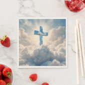 Serviette En Papier Salut, Croix dans les nuages, (En situation)