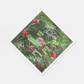 Serviette En Papier Salutation de Noël Holly Jolly ! (Coin)