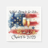 Serviette En Papier Salutations à 2025 Patriotic Napkin (Devant)