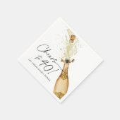 Serviette En Papier Salutations à 40e anniversaire des serviettes pers (Coin)