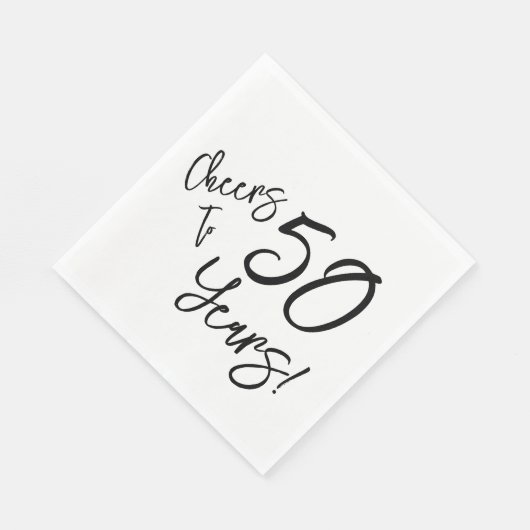 Serviette En Papier Salutations à 50 ans (Coin)