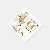 Serviette En Papier Salutations à 60 Anniversaire (Coin)