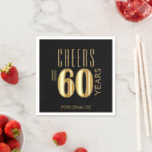 Serviette En Papier Salutations à 60 ans (En situation)