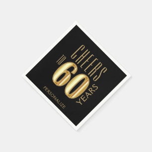 Serviette En Papier Salutations à 60 ans
