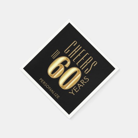 Serviette En Papier Salutations à 60 ans (Coin)